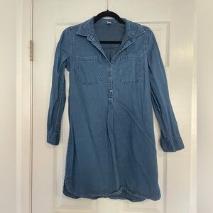 Denim Button-Up Dress